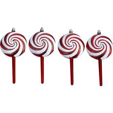 Red Decorative Items Nearly Natural Candy Cane Lollipop Red Christmas Tree Ornament 7" 4