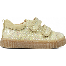 Angulus Sneakers Børnesko Angulus Sneakers with Velcro - Yellow Glitter