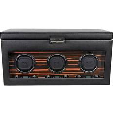 Black Watch Winders Wolf Roadster Triple Watch Winder with Storage (457356)