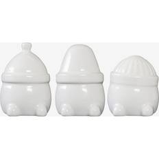 Beige Decoraciones DBKD Hipster Triplets Decoración 7cm 3pcs