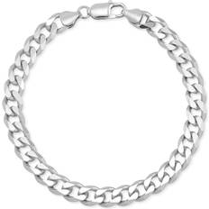 Saks Fifth Avenue Men Jewelry Saks Fifth Avenue Flat Curb Chain Bracelet - Silver