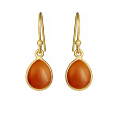 Brun Øreringe Susanne Friis Bjørner Drop Earrings - Gold/Brown