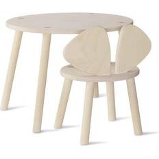 Beige Set di mobili Nofred Mouse Chair and Table Set Birch