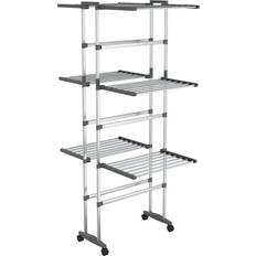 vidaXL 3-Tier Laundry Drying Rack with Wheels 60x70x166cm