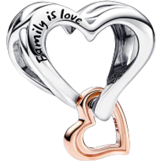 Riipuksia ja Riipuksia Pandora Two-Tone Openwork Infinity Heart Charm - Silver/Rose Gold