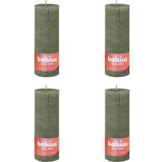 Beige Bougies Bolsius Rustic Pillar Bougie 19cm 4pcs