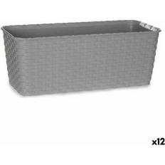 Stefanplast Self-watering Planter Grey 13 x 11 x 29 cm