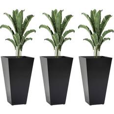 Pots, Plants & Cultivation OutSunny 28 Tall Planters 3-Pack Large Taper Garden Flower Pots