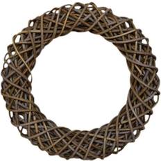 Natural Christmas Decorations Ivyline Rattan Wreath Decoration 40cm