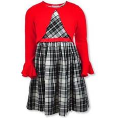 Bonnie Jean Other Sets Children's Clothing Bonnie Jean Plaid Dress With Shrug 2-Piece Set