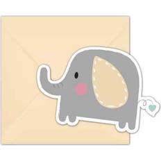 Procos Cards & Invitations Baby Elephant 6-pack