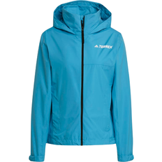 Adidas Women's Terrex Multi Rain.Rdy Primegreen Two-Layer Rain Jacket - App Sky Rush