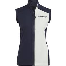 Adidas Dame Vester adidas Terrex Xperior Cross-Country Ski Soft Shell Vest Women - Legend Ink/Linen Green