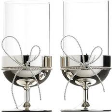Wedgwood Vera Wang Love Knots Silver Candle Holder 11.9cm 2pcs