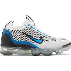 Nike Air VaporMax 2021 Flyknit GS - White/Black/Metallic Silver/Photo Blue