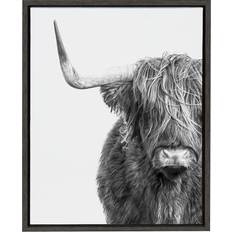 Kate and Laurel Sylvie Highland Framed Art 45.7x61cm