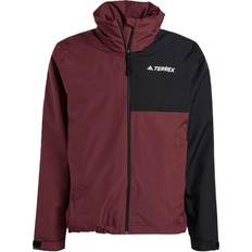 Terrex multi rain rdy adidas Terrex Multi Rain.RDY Primegreen Two-Layer Rain Jacket - Burgundy