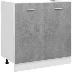 Madera Armarios de Cocina vidaXL 801200 Concrete Grey