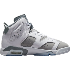 Nike Textile Basketball Shoes Nike Air Jordan 6 Retro GS - White/Cool Grey/Medium Grey