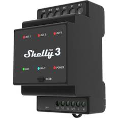 Shelly Pro 3 WiFi relæ, 3 kanaler - 3x16A