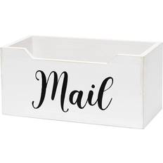 White Storage Boxes Elegant Designs Mail Storage Box