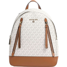 Michael Kors Backpacks on sale Michael Kors Brooklyn Medium Logo Backpack - Vanilla/Acorn