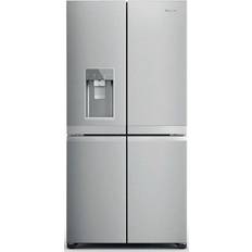 French Door - Ice & Water Dispenser Fridge Freezers Hotpoint HQ9I MO1L UK Silver, Stainless Steel