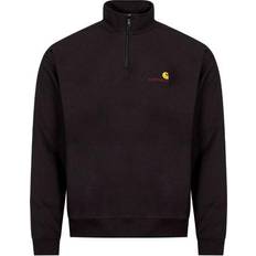 Carhartt Herren Pullover Carhartt Half Zip American Script Sweatshirt - Black