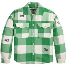 Verde Camisas Tommy Hilfiger Kid's Sherpa Lined Check Overshirt (KB0KB07860)