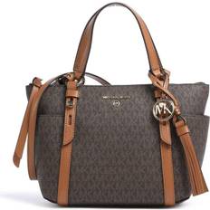 Michael Kors Sacs de courses Michael Kors Sullivan Small Logo Top Zip Tote Bag - Brn/Acorn