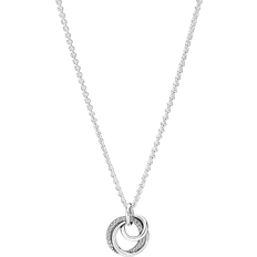 Pandora Family Always Encircled Pendant Necklace - Silver/Transparent