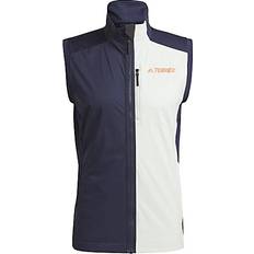 Sportswear Garment - White Vests adidas Terrex Xperior Cross-Country Ski Soft Shell Vest Men - Legend Ink/Linen Green