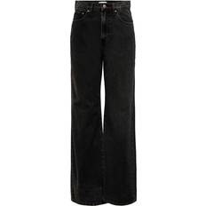 Only Hope High Waist Wide Leg Fit Jeans - Black/Black Denim