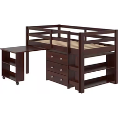 White Loft Beds Donco kids Twin Low Loft Bed 43x79"