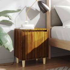 vidaXL Nachtkastjes 2 St Met Houten Poten 40 x 30 x 50 cm