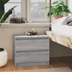 Grigio Comodini vidaXL grey sonoma, 2 2x Bedside Table