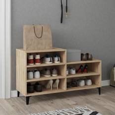 vidaXL Cabinet Sonoma Beige Shoe Rack