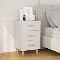 vidaXL white Cabinet Bedside Table 40x40cm