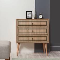 Ruskea Lipastot LOTO LIVING Trio 421 Chest of Drawer 80x90cm