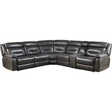 Black leather sectional sofa Acme Furniture Aire Imogen Sofa 47" 4 Seater