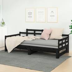 Sofá Cama Sofás rebaja vidaXL Cama Extraíble Madera Maciza De Pino 2x(90x190 cm) Sofá