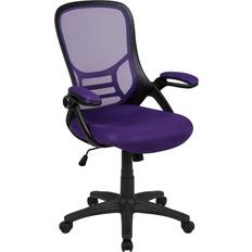 Furniture Flash Furniture HL-0016-1-BK-PUR-GG Hl-0016-1-Bk-Pur-Gg High Office Chair