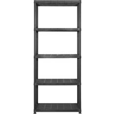 VidaXL Scaffali vidaXL A 5 Ripiani Nero 284x38x170 cm In Plastica Scaffale