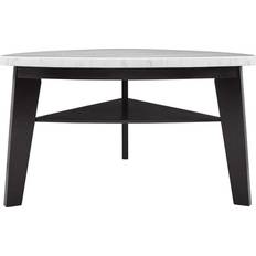 Furniture Steve Silver Carrara White/Black Dining Table 60x60"