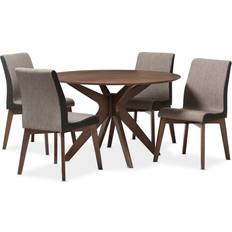 Wood Dining Sets Baxton Studio Kimberly Dining Set 47.2x47.2" 2