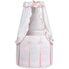 Steel Bassinets Badger Basket Majesty Rocking Baby Bassinet with Bedding Pad & Storage 16x30.2"