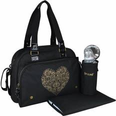 Sacs à Langer Sac à langer Simply Premium + accessoires - Noir cųur doré