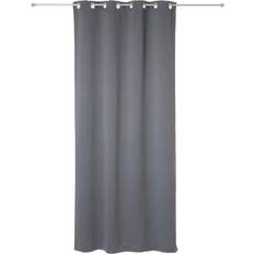 Atmosphera Opaque Gray Polyester Curtains Set of 2 135 x 240 cm