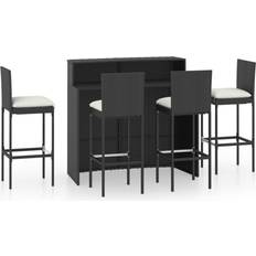 vidaXL black, 5 Outdoor Bar Set