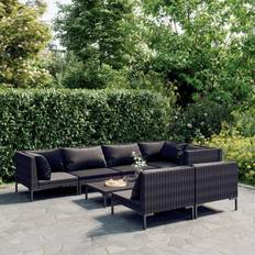 8 piece garden furniture set vidaXL 8 Piece Garden Outdoor Lounge Set